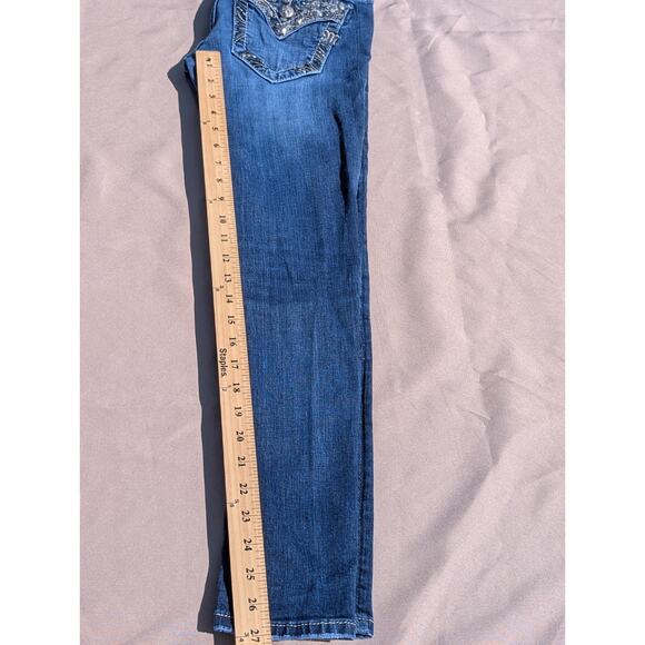 Miss Me Jeans Size 25 Ankle Skinny Y2K Rhinestone Embroidered - Picture 10 of 11